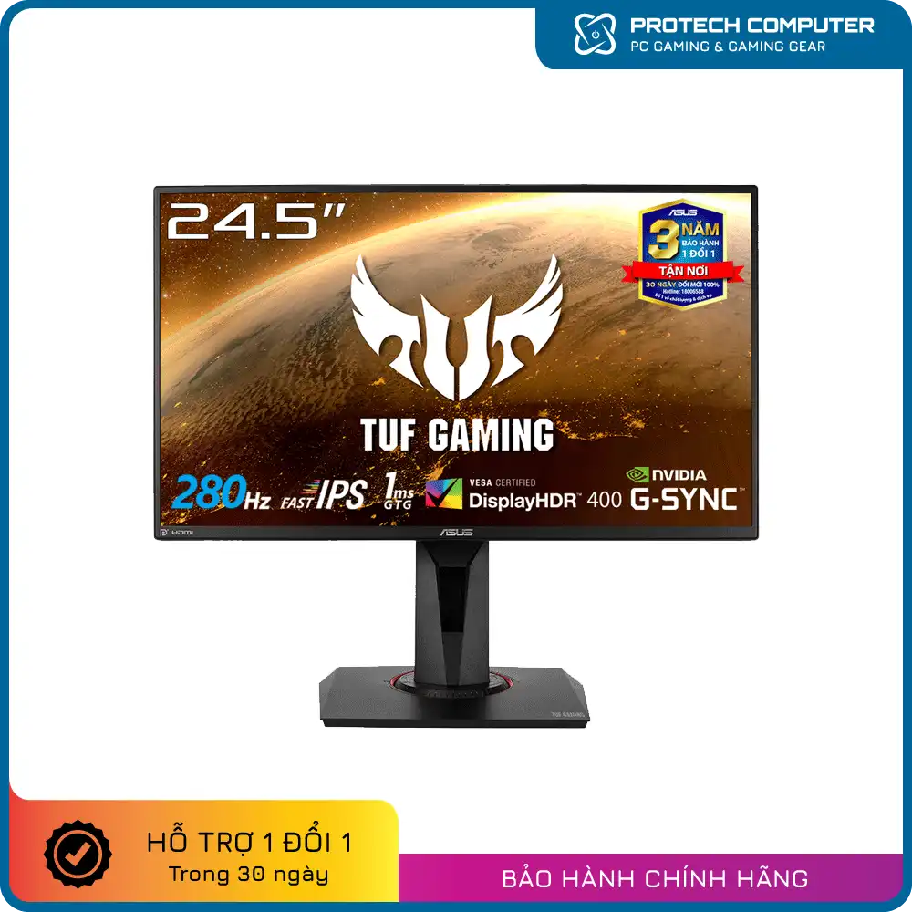 Màn hình LCD ASUS TUF Gaming VG259QM ( 24,5 inch, FHD, FAST IPS, 280HZ, 1MS )